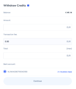 Withdraw funds Bitvavo